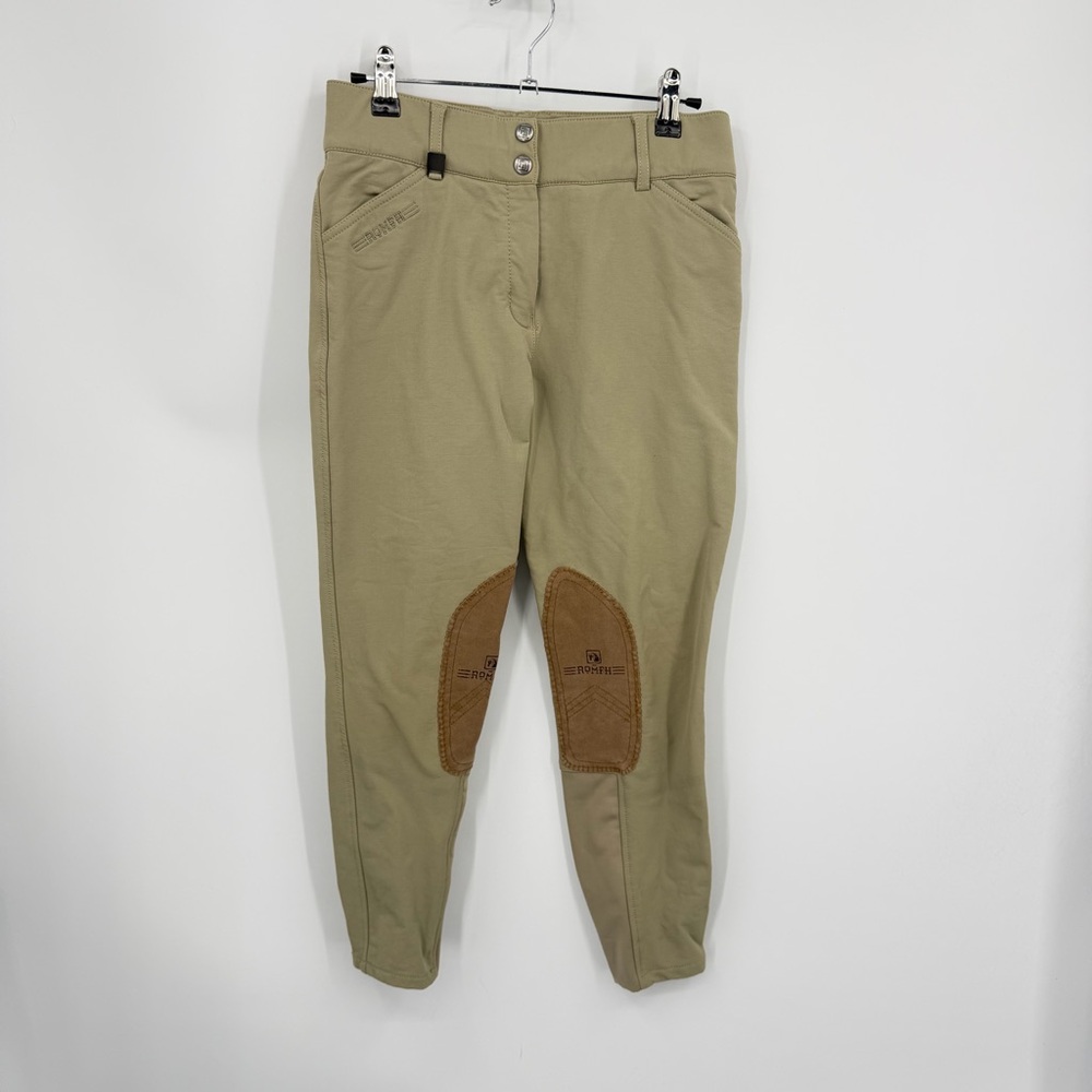 Romfh Sarafina knee patch breeches in beige tan color‎ sz 16